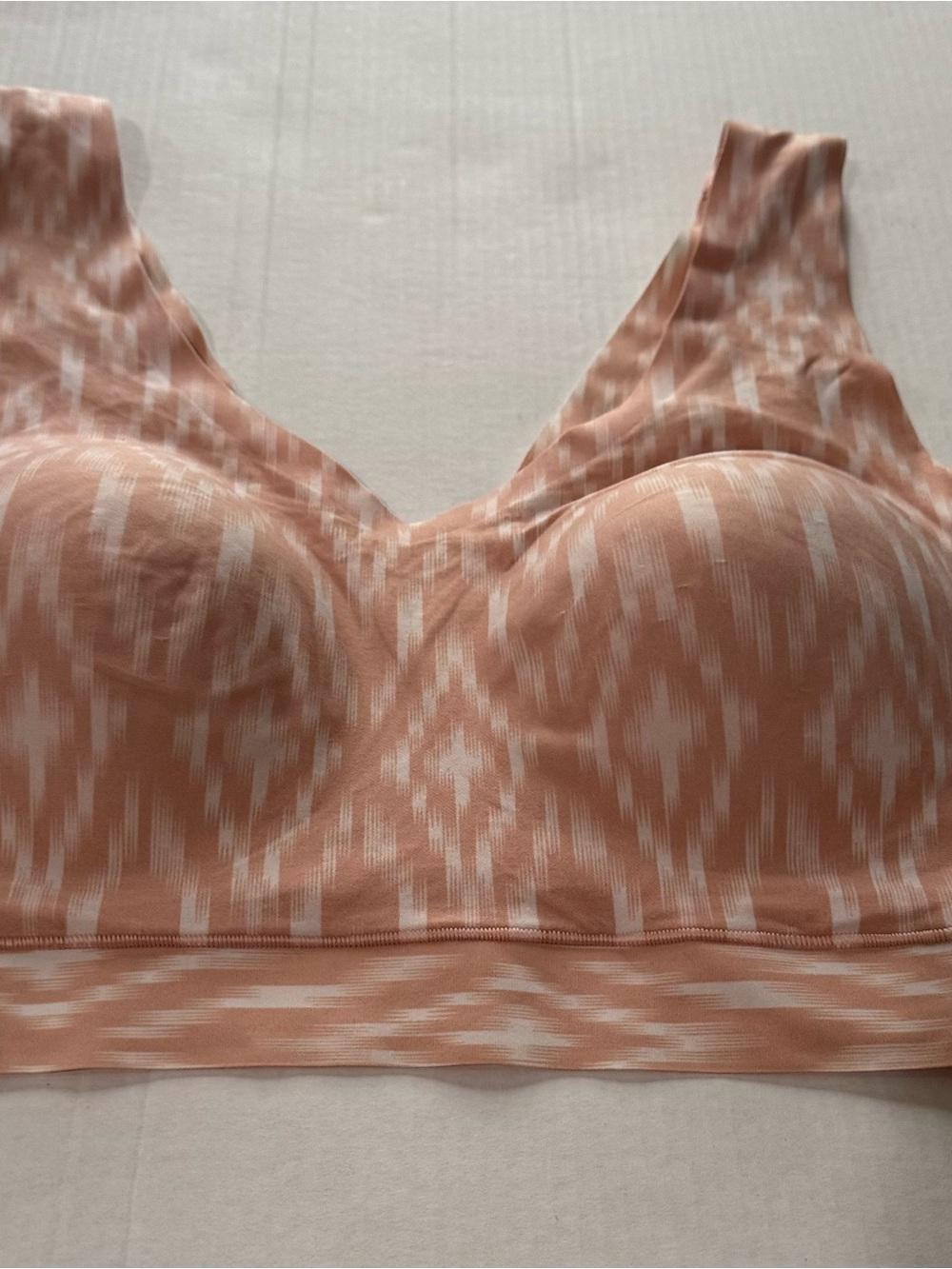 Chantelle Peach Ikat Wireless Bralette XL